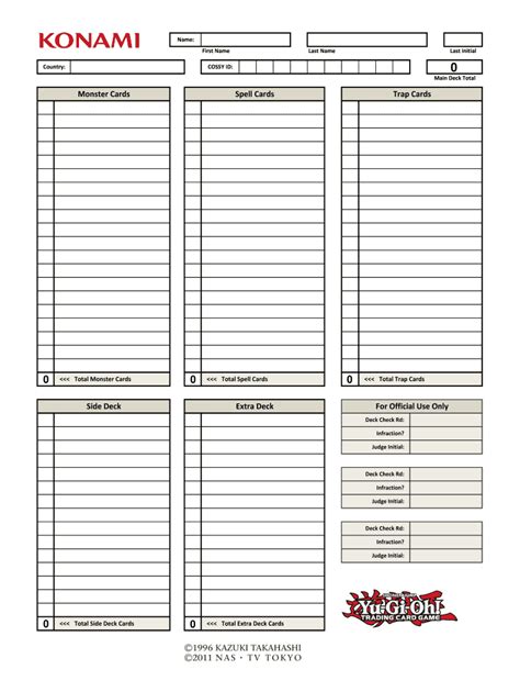 yugioh deck list.